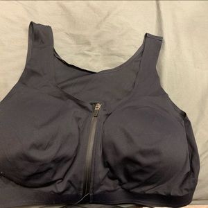 Zyia Black Front Zipper Access Bra Size XXL